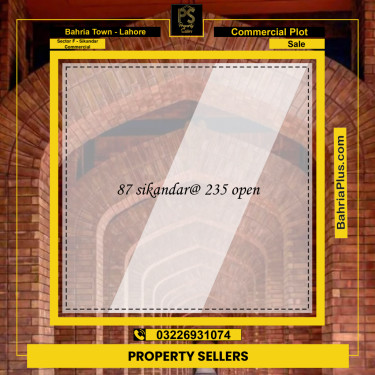 Commercial Plot for Sale in Sector F - Sikandar Commercial -  Bahria Town, Lahore - (BP-205927)