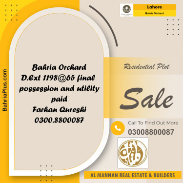 Residential Plot for Sale in Bahria Orchard, Lahore - (BP-205935)