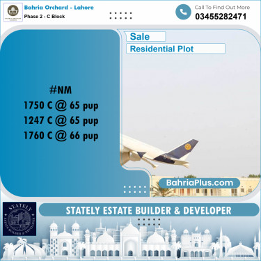 5 Marla Residential Plot for Sale in Phase 2 - C Block -  Bahria Orchard, Lahore - (BP-205947)