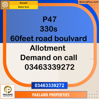 Residential Plot for Sale in Bahria Town, Karachi - (BP-205957)