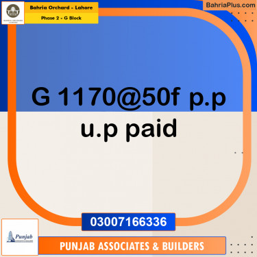 Residential Plot for Sale in Phase 2 - G Block -  Bahria Orchard, Lahore - (BP-205961)