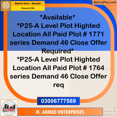 125 Sq. Yards Residential Plot for Sale in Precinct 25A -  Bahria Town, Karachi - (BP-205965)