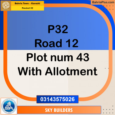 250 Sq. Ft. Residential Plot for Sale in Precinct 32 -  Bahria Town, Karachi - (BP-205970)