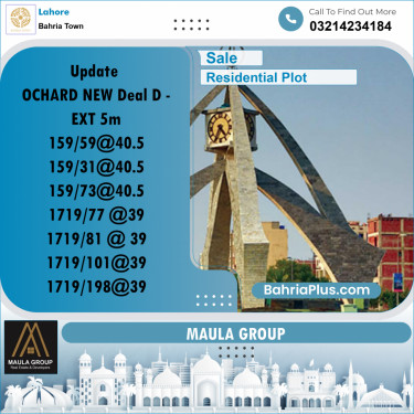 Residential Plot for Sale in Bahria Town, Lahore - (BP-205971)