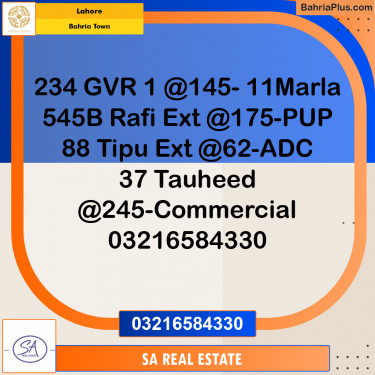 Residential Plot for Sale in Bahria Town, Lahore - (BP-206002)