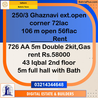 5 Marla Residential Plot for Sale in Bahria Town, Lahore - (BP-206095)