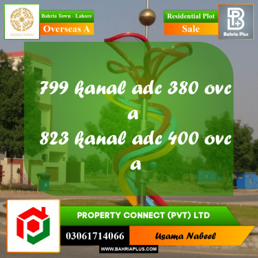 Residential Plot for Sale in Overseas A -  Bahria Town, Lahore - (BP-206120)