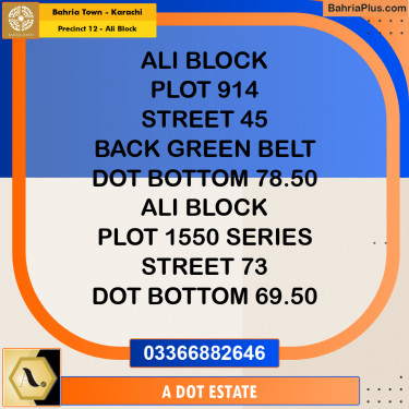 125 Sq. Yards Residential Plot for Sale in Precinct 12 - Ali Block -  Bahria Town, Karachi - (BP-206142)