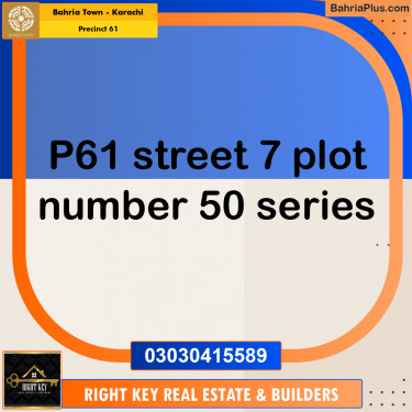 125 Sq. Yards Residential Plot for Sale in Precinct 61 -  Bahria Town, Karachi - (BP-206178)