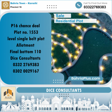 250 Sq. Yards Residential Plot for Sale in Precinct 16 -  Bahria Town, Karachi - (BP-206291)