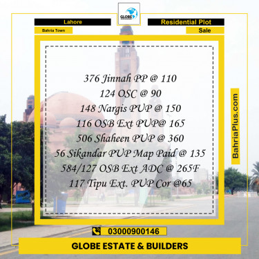 Residential Plot for Sale in Bahria Town, Lahore - (BP-206331)