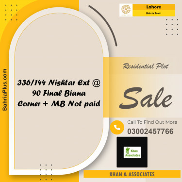 Residential Plot for Sale in Bahria Town, Lahore - (BP-206363)