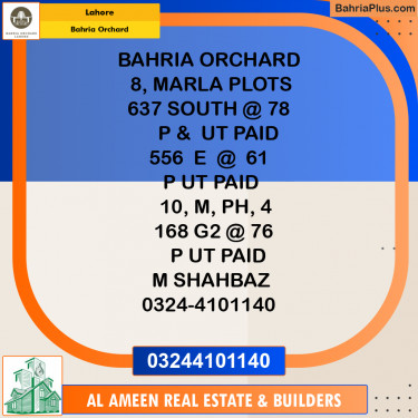 Residential Plot for Sale in Bahria Orchard, Lahore - (BP-206370)