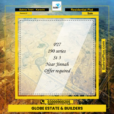 Residential Plot for Sale in Precinct 27 -  Bahria Town, Karachi - (BP-206417)