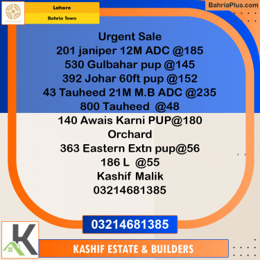 Residential Plot for Sale in Bahria Town, Lahore - (BP-206470)