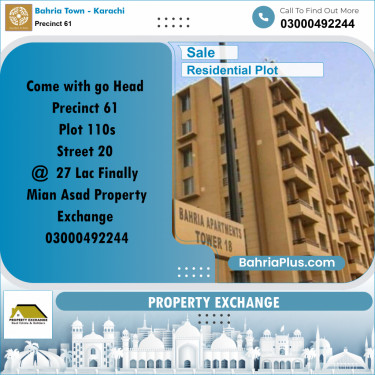 125 Sq. Yards Residential Plot for Sale in Precinct 61 -  Bahria Town, Karachi - (BP-206541)