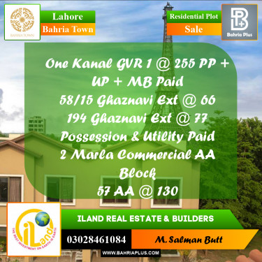 Residential Plot for Sale in Bahria Town, Lahore - (BP-206548)