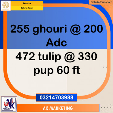 Residential Plot for Sale in Bahria Town, Lahore - (BP-206563)