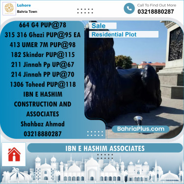 Residential Plot for Sale in Bahria Town, Lahore - (BP-206604)