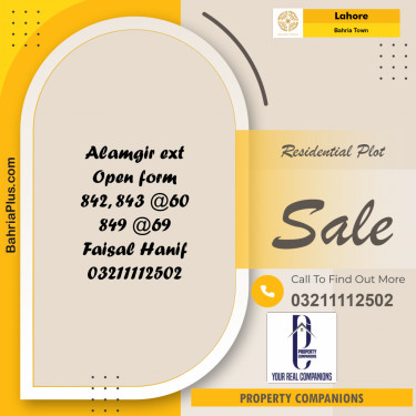 Residential Plot for Sale in Bahria Town, Lahore - (BP-206657)