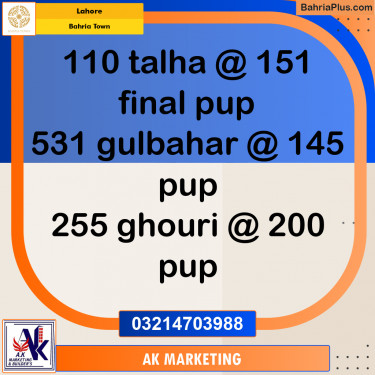 Residential Plot for Sale in Bahria Town, Lahore - (BP-206748)