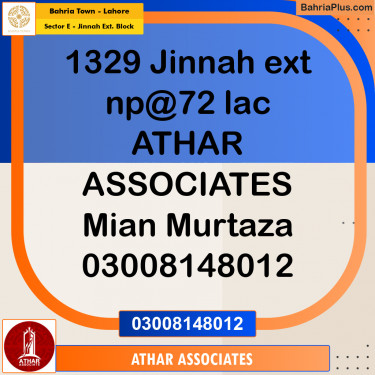 5 Marla Residential Plot for Sale in Sector E - Jinnah Ext. Block -  Bahria Town, Lahore - (BP-206810)