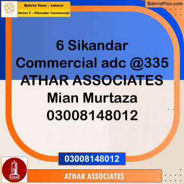 5 Marla Commercial Plot for Sale in Sector F - Sikandar Commercial -  Bahria Town, Lahore - (BP-206889)