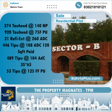 Residential Plot for Sale in Bahria Town, Lahore - (BP-206997)