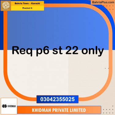 270 Sq. Yards Residential Plot for Sale in Precinct 6 -  Bahria Town, Karachi - (BP-207187)