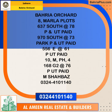 Residential Plot for Sale in Bahria Orchard, Lahore - (BP-207239)