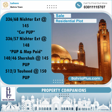 Residential Plot for Sale in Bahria Town, Lahore - (BP-207251)