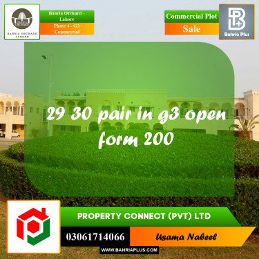 Commercial Plot for Sale in Phase 4 - G3 Commercial -  Bahria Orchard, Lahore - (BP-207252)