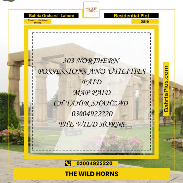 10 Marla Residential Plot for Sale in Phase 1 - Northern District -  Bahria Orchard, Lahore - (BP-207305)