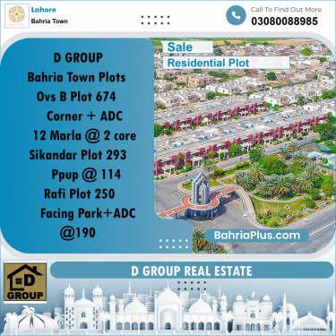 Residential Plot for Sale in Bahria Town, Lahore - (BP-207344)
