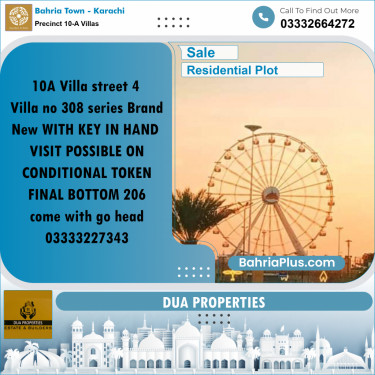 Residential Plot for Sale in Precinct 10-A Villas -  Bahria Town, Karachi - (BP-207399)