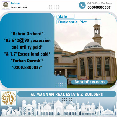 Residential Plot for Sale in Bahria Orchard, Lahore - (BP-207407)