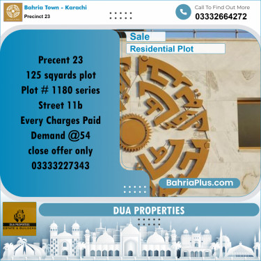 Residential Plot for Sale in Precinct 23 -  Bahria Town, Karachi - (BP-207422)