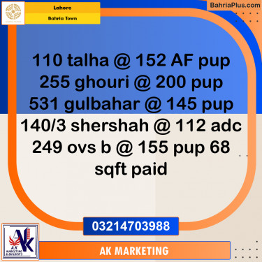 Residential Plot for Sale in Bahria Town, Lahore - (BP-207474)