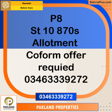 Residential Plot for Sale in Bahria Town, Karachi - (BP-207477)