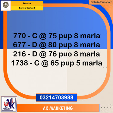 Residential Plot for Sale in Bahria Orchard, Lahore - (BP-207479)