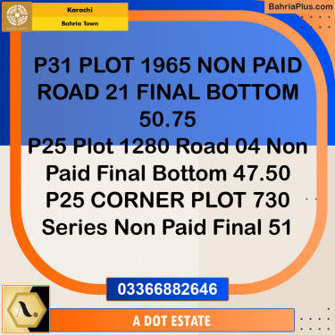 125 Sq. Yards Residential Plot for Sale in Bahria Town, Karachi - (BP-207577)