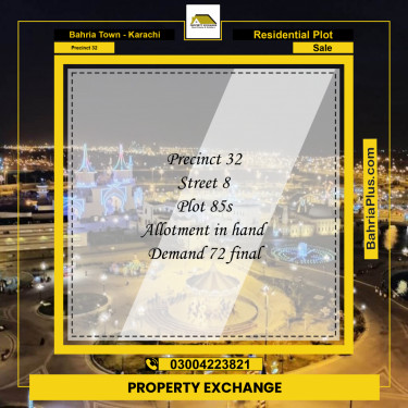 272 Sq. Yards Residential Plot for Sale in Precinct 32 -  Bahria Town, Karachi - (BP-207656)