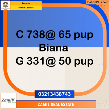 5 Marla Residential Plot for Sale in Bahria Orchard, Lahore - (BP-207722)