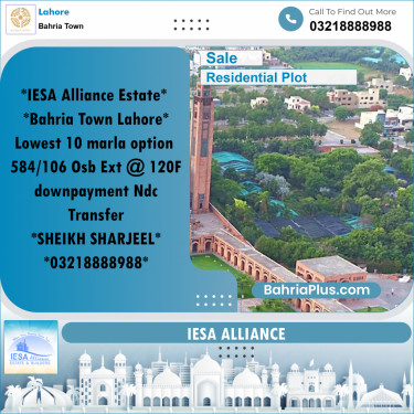 Residential Plot for Sale in Bahria Town, Lahore - (BP-207863)