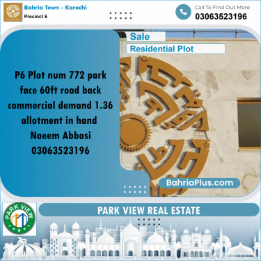 250 Sq. Yards Residential Plot for Sale in Precinct 6 -  Bahria Town, Karachi - (BP-207884)