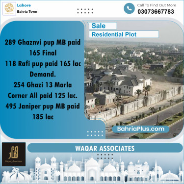 Residential Plot for Sale in Bahria Town, Lahore - (BP-208233)