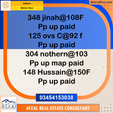 Residential Plot for Sale in Bahria Town, Lahore - (BP-208234)