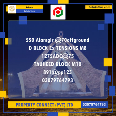 Residential Plot for Sale in Bahria Town, Lahore - (BP-208245)