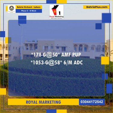 Residential Plot for Sale in Phase 2 - G Block -  Bahria Orchard, Lahore - (BP-208287)