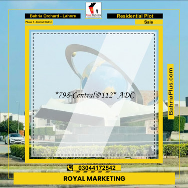 10 Marla Residential Plot for Sale in Phase 1 - Central District -  Bahria Orchard, Lahore - (BP-208300)
